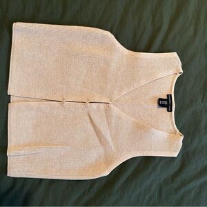 Elegant Beige V-Neck Sweater Vest